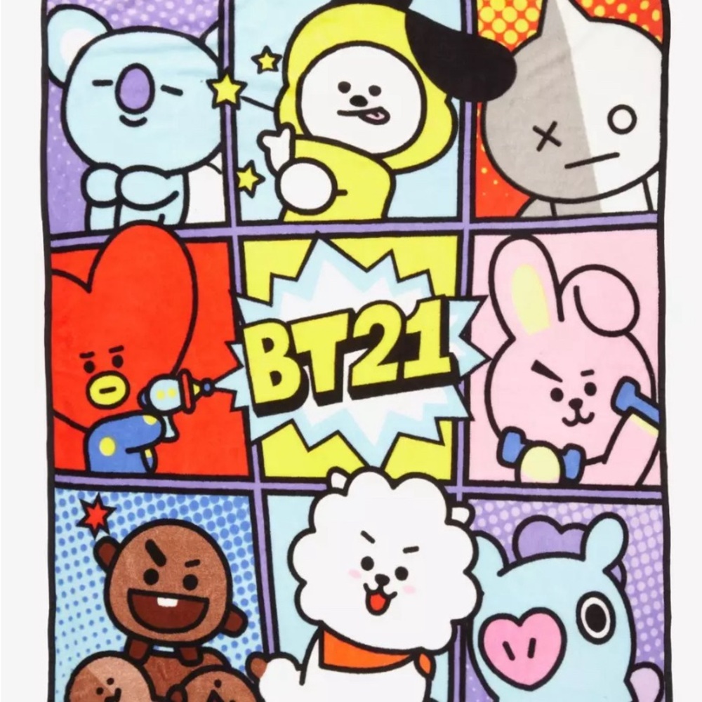 BT21 throw blanket